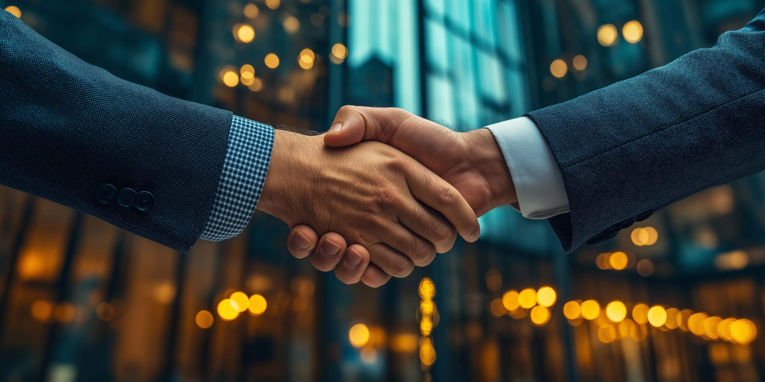 Partners shaking hands