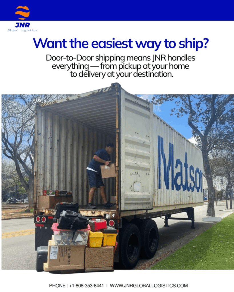 How does container shipping from Japan to the USA work?